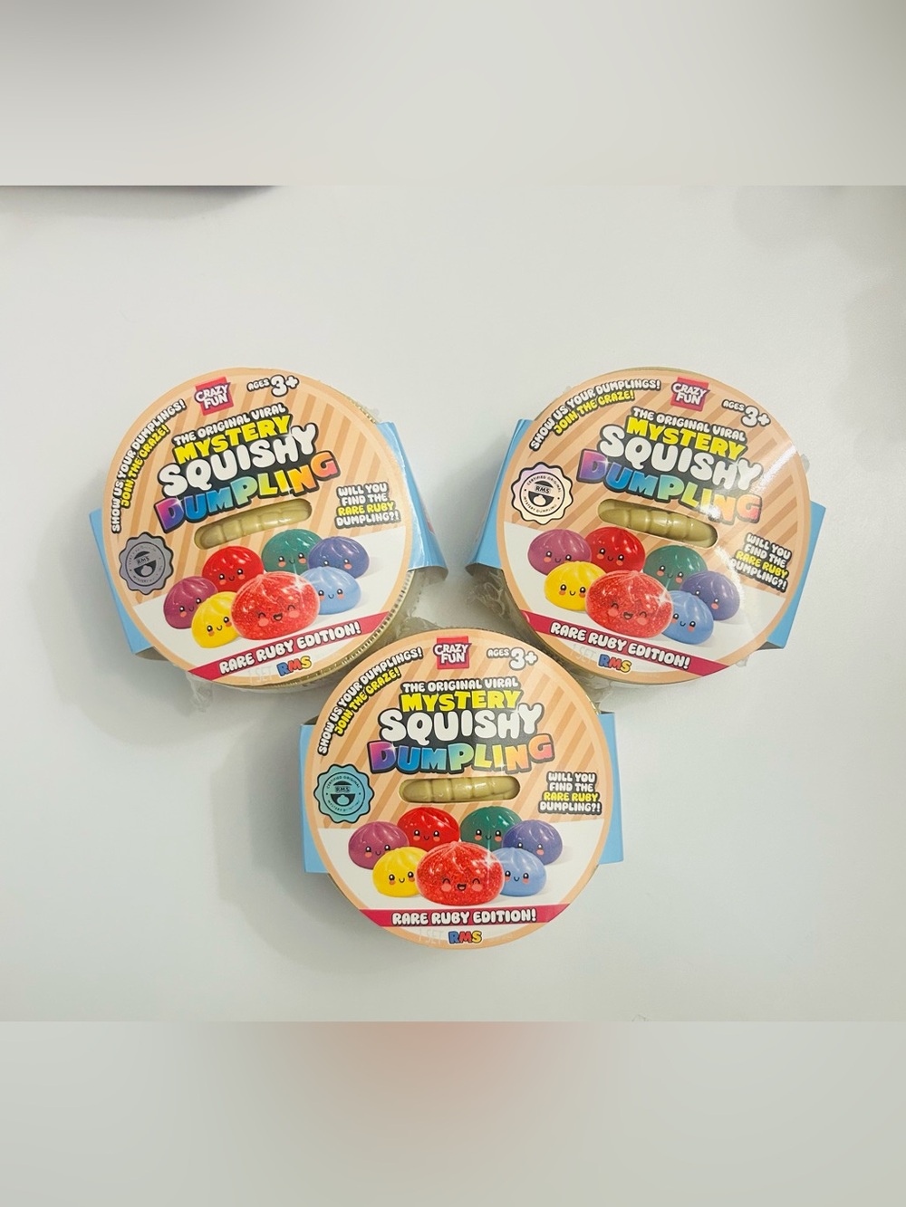 Mystery Squishy Dumpling RMS Crazy Fun Original Ruby Edition Stress Ball